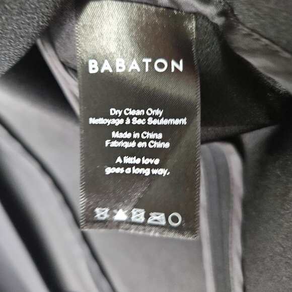 Aritzia Babaton  Power Waist Blazer Sz 00 Black Open-front Slim Fit - Picture 7 of 8